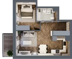 2 pokoje, mieszkanie 40,95 m², piętro 1, oferta nr A.11, Premiera Bemowo, Warszawa, Bemowo, Chrzanów, ul. Coopera 5-7