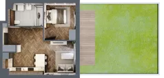 2 pokoje, apartament 43,37 m², parter, oferta nr A.3, Premiera Bemowo, Warszawa, Bemowo, Chrzanów, ul. Coopera 5-7