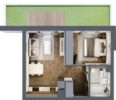 2 pokoje, apartament 35,71 m², parter, oferta nr A.5, Premiera Bemowo, Warszawa, Bemowo, Chrzanów, ul. Coopera 5-7