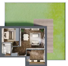 2 pokoje, apartament 48,02 m², parter, oferta nr B.1, Premiera Bemowo, Warszawa, Bemowo, Chrzanów, ul. Coopera 5-7