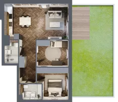 3 pokoje, apartament 65,11 m², piętro 1, oferta nr D.9, Premiera Bemowo, Warszawa, Bemowo, Chrzanów, ul. Coopera 5-7
