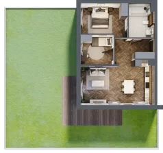 3 pokoje, apartament 60,91 m², parter, oferta nr B.2, Premiera Bemowo, Warszawa, Bemowo, Chrzanów, ul. Coopera 5-7