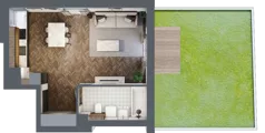 1 pokój, apartament 36,79 m², parter, oferta nr D.4, Premiera Bemowo, Warszawa, Bemowo, Chrzanów, ul. Coopera 5-7