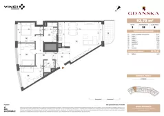 4 pokoje, apartament 92,70 m², piętro 3, oferta nr A.3.38, Gdańska 5, Warszawa, Żoliborz, Marymont, ul. Gdańska 5
