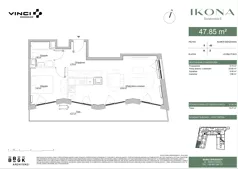 2 pokoje, apartament 47,85 m², piętro 5, oferta nr M043, IKONA Światowida 5, Warszawa, Białołęka, Tarchomin, ul. Światowida 5