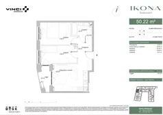 3 pokoje, apartament 50,70 m², piętro 1, oferta nr M006, IKONA Światowida 5, Warszawa, Białołęka, Tarchomin, ul. Światowida 5