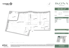 3 pokoje, mieszkanie 63,28 m², piętro 2, oferta nr M017, IKONA Światowida 5, Warszawa, Białołęka, Tarchomin, ul. Światowida 5