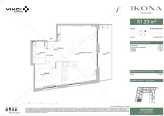 2 pokoje, mieszkanie 51,67 m², piętro 5, oferta nr M042, IKONA Światowida 5, Warszawa, Białołęka, Tarchomin, ul. Światowida 5