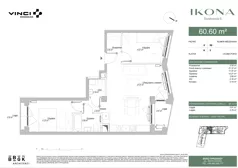 3 pokoje, apartament 61,12 m², piętro 6, oferta nr M050, IKONA Światowida 5, Warszawa, Białołęka, Tarchomin, ul. Światowida 5