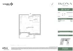 1 pokój, mieszkanie 28,97 m², piętro 5, oferta nr M072, IKONA Światowida 5, Warszawa, Białołęka, Tarchomin, ul. Światowida 5