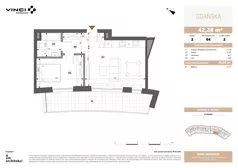 2 pokoje, apartament 42,30 m², piętro 2, oferta nr A.2.04, Gdańska 5, Warszawa, Żoliborz, Marymont, ul. Gdańska 5