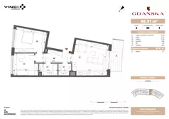 3 pokoje, apartament 68,70 m², piętro 2, oferta nr A.2.3, Gdańska 5, Warszawa, Żoliborz, Marymont, ul. Gdańska 5