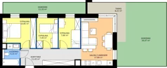 4 pokoje, mieszkanie 59,47 m², parter, oferta nr 11, Apartamenty Poligonowa 5, Lublin, Sławin, ul. Poligonowa