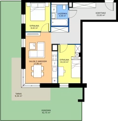 3 pokoje, mieszkanie 52,70 m², piętro 2, oferta nr 85, Apartamenty Poligonowa 5, Lublin, Sławin, ul. Poligonowa