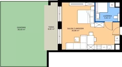 1 pokój, mieszkanie 36,80 m², parter, oferta nr 65, Apartamenty Poligonowa 5, Lublin, Sławin, ul. Poligonowa