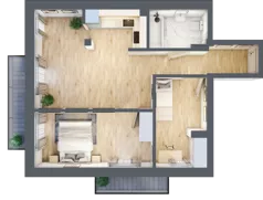 3 pokoje, mieszkanie 53,20 m², piętro 1, oferta nr 2, Kamienica przy ul. Starodomaszowskiej, Kielce, Centrum, ul. Starodomaszowska 38