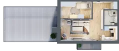2 pokoje, mieszkanie 40,50 m², piętro 2, oferta nr 9, Kamienica przy ul. Starodomaszowskiej, Kielce, Centrum, ul. Starodomaszowska 38