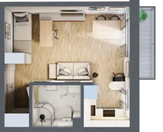1 pokój, mieszkanie 27,30 m², piętro 2, oferta nr 10, Kamienica przy ul. Starodomaszowskiej, Kielce, Centrum, ul. Starodomaszowska 38