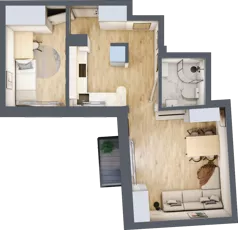 2 pokoje, mieszkanie 41,10 m², piętro 2, oferta nr 11, Kamienica przy ul. Starodomaszowskiej, Kielce, Centrum, ul. Starodomaszowska 38