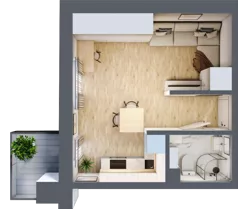 1 pokój, mieszkanie 27,00 m², piętro 3, oferta nr 14, Kamienica przy ul. Starodomaszowskiej, Kielce, Centrum, ul. Starodomaszowska 38
