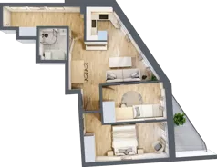 3 pokoje, mieszkanie 52,70 m², piętro 3, oferta nr 18, Kamienica przy ul. Starodomaszowskiej, Kielce, Centrum, ul. Starodomaszowska 38