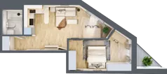2 pokoje, mieszkanie 40,00 m², piętro 3, oferta nr 19, Kamienica przy ul. Starodomaszowskiej, Kielce, Centrum, ul. Starodomaszowska 38