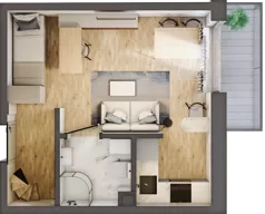 2 pokoje, mieszkanie 46,10 m², piętro 4, oferta nr 22, Kamienica przy ul. Starodomaszowskiej, Kielce, Centrum, ul. Starodomaszowska 38
