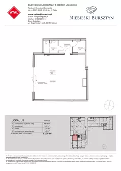 Lokal użytkowy 83,30 m², oferta nr U3, Niebieski Bursztyn - lokale użytkowe, Reda, ul. Bosmańska