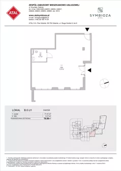Lokal użytkowy 76,58 m², oferta nr B.0.U1, ATAL Symbioza IB - lokale użytkowe, Gdynia, Cisowa, ul. Kcyńska