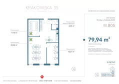 Lokal użytkowy 79,94 m², oferta nr III.B.05, Krakowska 35 - lokale użytkowe, Wrocław, Przedmieście Oławskie, Krzyki, ul. Krakowska