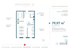 Lokal użytkowy 79,97 m², oferta nr V.B.05, Krakowska 35 - lokale użytkowe, Wrocław, Przedmieście Oławskie, Krzyki, ul. Krakowska