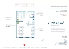 Lokal użytkowy 79,75 m², oferta nr IV.B.05, Krakowska 35 - lokale użytkowe, Wrocław, Przedmieście Oławskie, Krzyki, ul. Krakowska