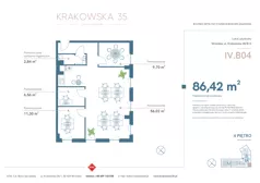 Lokal użytkowy 86,42 m², oferta nr IV.B.04, Krakowska 35 - lokale użytkowe, Wrocław, Przedmieście Oławskie, Krzyki, ul. Krakowska
