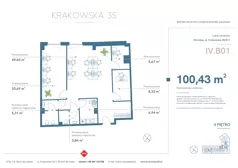 Lokal użytkowy 100,43 m², oferta nr IV.B.01, Krakowska 35 - lokale użytkowe, Wrocław, Przedmieście Oławskie, Krzyki, ul. Krakowska