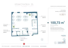 Lokal użytkowy 100,73 m², oferta nr V.B.01, Krakowska 35 - lokale użytkowe, Wrocław, Przedmieście Oławskie, Krzyki, ul. Krakowska