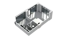 Lokal użytkowy 53,43 m², oferta nr H1-U-1-1, Heyki City ATAL - lokale użytkowe, Szczecin, Prawobrzeże, Międzyodrze, ul. Leona Heyki