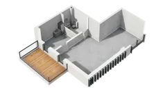 Lokal użytkowy 63,10 m², oferta nr H3-U-1-3, Heyki City ATAL - lokale użytkowe, Szczecin, Prawobrzeże, Międzyodrze, ul. Leona Heyki