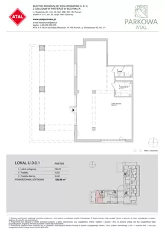 Lokal użytkowy 106,69 m², oferta nr U.0.0.1, ATAL Parkowa - lokale użytkowe, Poznań, Nowe Miasto, Osiedle Warszawskie, ul. Mogileńska