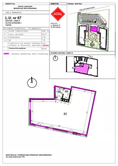 Lokal użytkowy 66,26 m², oferta nr B-0-67, ATAL Aura - lokale usługowe, Łódź, Bałuty, ul. Telefoniczna 21