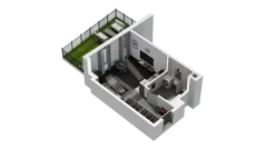1 pokój, mieszkanie 30,39 m², parter, oferta nr B.0.03, ATAL Wzgórze Oruni, Gdańsk, Orunia Górna-Gdańsk Południe, ul. Emilii Hoene
