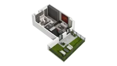 1 pokój, mieszkanie 30,39 m², parter, oferta nr B.0.03, ATAL Wzgórze Oruni, Gdańsk, Orunia Górna-Gdańsk Południe, ul. Emilii Hoene