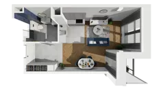 1 pokój, mieszkanie 31,69 m², piętro 3, oferta nr A1.3.26, ATAL Grabiszyn, Wrocław, Gajowice, Fabryczna, ul. Grochowa