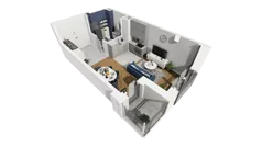 1 pokój, mieszkanie 31,69 m², piętro 3, oferta nr A1.3.26, ATAL Grabiszyn, Wrocław, Gajowice, Fabryczna, ul. Grochowa