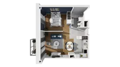 1 pokój, mieszkanie 43,39 m², piętro 4, oferta nr A1.4.34, ATAL Grabiszyn, Wrocław, Gajowice, Fabryczna, ul. Grochowa