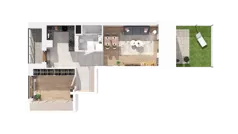 1 pokój, mieszkanie 49,91 m², parter, oferta nr 2.00.C02, Ogrody Andersa IV, Gliwice, Wojska Polskiego, ul. J. Sowińskiego