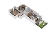 1 pokój, mieszkanie 49,91 m², parter, oferta nr 2.00.C02, Ogrody Andersa IV, Gliwice, Wojska Polskiego, ul. J. Sowińskiego