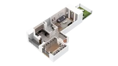 1 pokój, mieszkanie 49,91 m², parter, oferta nr 2.00.C02, Ogrody Andersa IV, Gliwice, Wojska Polskiego, ul. J. Sowińskiego