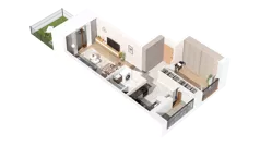 1 pokój, mieszkanie 49,91 m², parter, oferta nr 2.00.C02, Ogrody Andersa IV, Gliwice, Wojska Polskiego, ul. J. Sowińskiego