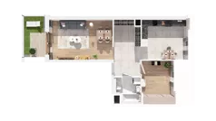 1 pokój, mieszkanie 58,54 m², parter, oferta nr 2.00.D01, Ogrody Andersa IV, Gliwice, Wojska Polskiego, ul. J. Sowińskiego
