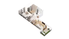 1 pokój, mieszkanie 58,54 m², parter, oferta nr 2.00.D01, Ogrody Andersa IV, Gliwice, Wojska Polskiego, ul. J. Sowińskiego
